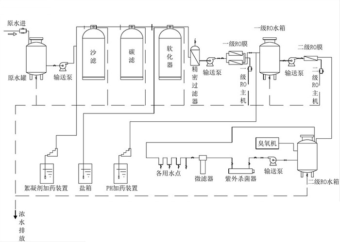 純化水設備系統(tǒng)圖